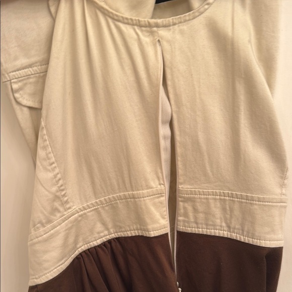 ANTONIO MELANI Beige and Brown Midi Button Up Dress - Picture 5 of 5